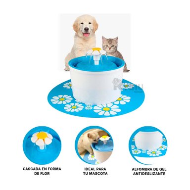 DISPENSADOR PERRO Y GATO MA30043 RYBIU AGUA PLASTICO CELESTE + POST-IT ADHESIVOS