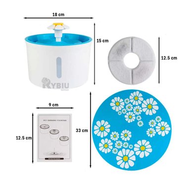 DISPENSADOR PERRO Y GATO MA30043 RYBIU PRACTICO CELESTE + REGALO LIGAS PEINAR - 5