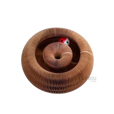 CAMA RASCADOR GATOS RYBIU EN FORMA ACORDEON MARRON + GIFT MINIAGENDA - 4