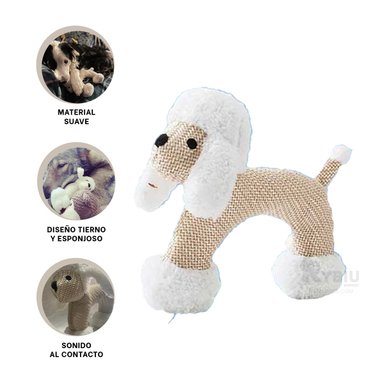 JUGUETE PERROS RYBIU CON SONIDO DINAMICO EN BLANCO + REGALO STICKERS