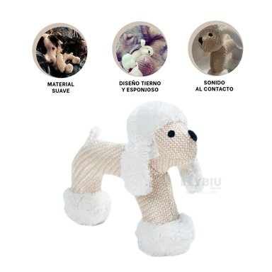 JUGUETE MASCOTAS RYBIU SUAVE Y BONITO BLANCO + GIFT STICKERS