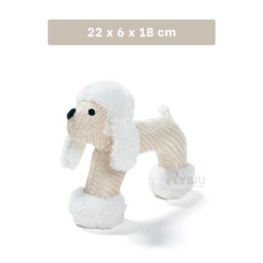 MUÑECO PERROS RYBIU COMODO EN BLANCO + REGALO LIGAS PEINAR