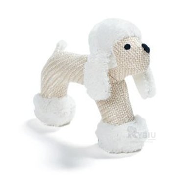MUÑECO PERRO RYBIU CON ESTILO BLANCO + BANDERITAS ADHESIVAS