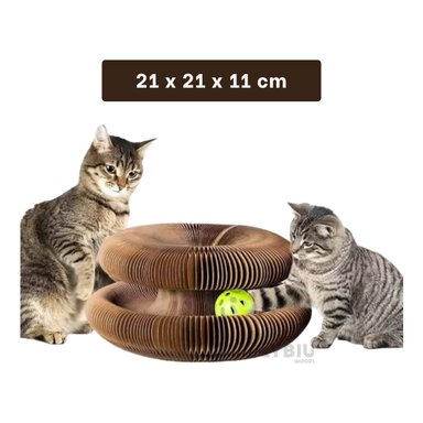 CAMA GATOS RYBIU RASCADOR LUGAR SEGURO EN MARRON + GIFT STICKERS - 5
