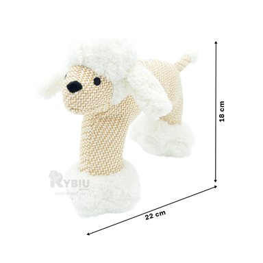 MUÑECO PERRO RYBIU MODERNO EN BLANCO + LIGAS REGALO