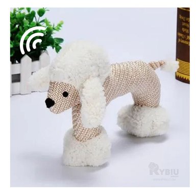 PELUCHE PERRO RYBIU EN FORMA BLANCO + PAPEL REGALO - 2