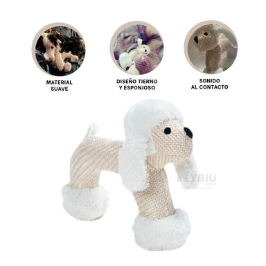 PELUCHE PERRO RYBIU EN FORMA BLANCO + PAPEL REGALO - 3