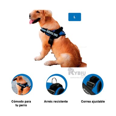 CORREA PERROS MA30958 RYBIU INNOVADORA Y DURADERA TL AZUL + REGALO STICKERS