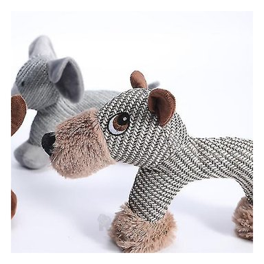 MUÑECO PERROS RYBIU ANTIESTRES EN BEIGE Y MARRON + BANDERITAS ADHESIVAS