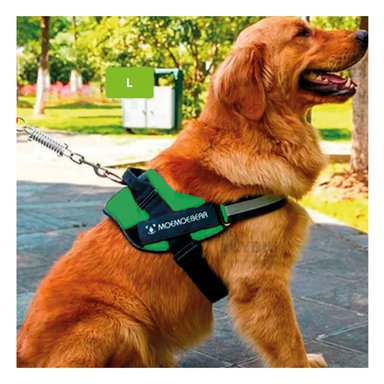 ARNÉS PERROS MA30962 RYBIU REGULABLE TALLA L VERDE + PAPEL REGALO