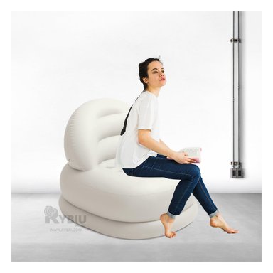 SILLON RYBIU 68592NP PARA SALA BLANCO + ENVOLTORIO REGALO