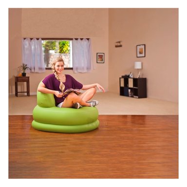 SILLON RYBIU 68592NP VERDE PARA AREA RELAJACION REGALO AGENDITA