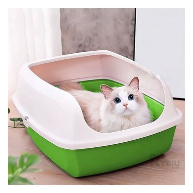 SANITARIO GATOS RYBIU MA30933 MININOS SEMICERRADO VERDE + AGENDITA