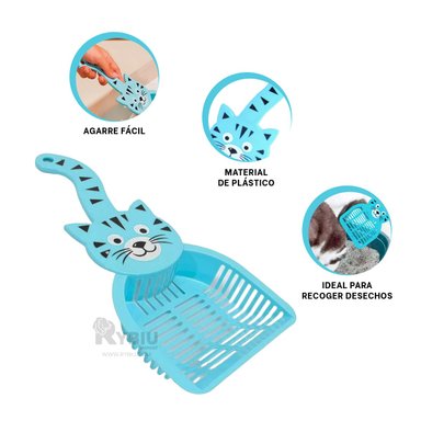 RECOGEDOR PERROS GATOS RYBIU MA31204 UTIL FUNCIONAL AZUL + BANDERITAS ADHESIVAS