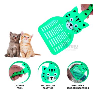RECOGEDOR PERROS GATOS RYBIU MA31206 UTIL VERDE + REGALO LIGAS PEINAR