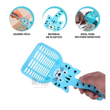 RECOGEDOR PERROS GATOS RYBIU MA31204 DESECHOS AZUL + LIGAS REGALO