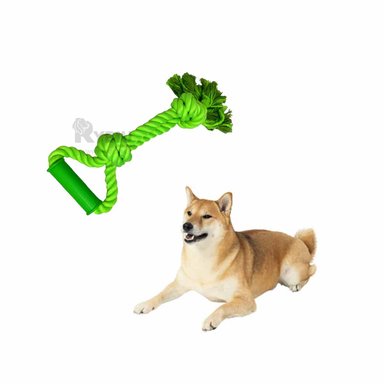 CUERDA ALGODÓN PERROS RYBIU PASEO CANINOS VERDE LIMON + STICKERS