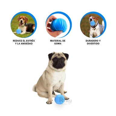 JUGUETE PERROS RYBIU GOMA CELESTE + ENVOLTORIO REGALO