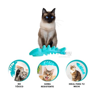 JUGUETE MASCOTAS RYBIU ESPINA VERDE AGUA + STICKERS