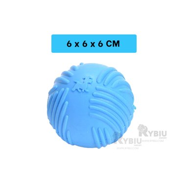 BALON PERROS RYBIU CANINO GOMA CELESTE + LIGAS REGALO