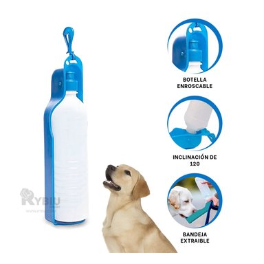 BOTELLA PERRO MA31011 RYBIU MASCOTA CELESTE + LIGAS REGALO