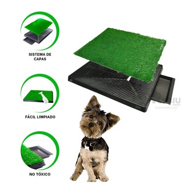 SANITARIO PERROS RYBIU MA31006 CASA M NEGRO + GIFT STICKERS