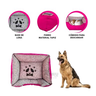 COLCHON PERROS MA31028 TALLA L MASCOTA FUCSIA RYBIU + ENVOLTORIO REGALO
