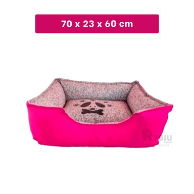 CAMA PERROS MA31028 BASE LONA MASCOTA FUCSIA RYBIU + LIGAS REGALO