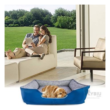 COLCHON PERROS MA31027 FUNCIONAL MASCOTA TALLA L AZUL RYBIU + GIFT STICKERS