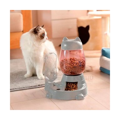 DISPENSADOR GATO MA31070 RYBIU DINAMICO MASCOTA GRIS + LIGAS REGALO
