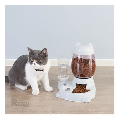 DISPENSADOR GATO MA31069 RYBIU DINAMICO MASCOTA BLANCO + LIGAS REGALO