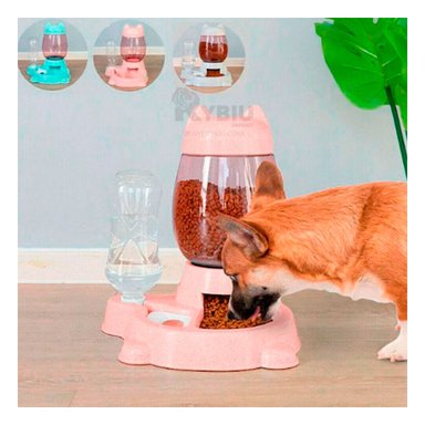 PLATO GATO MA31068 RYBIU DINAMICO MASCOTA ROSADO + LIGAS REGALO