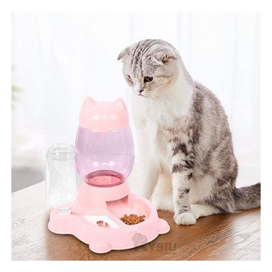 PLATO GATO MA31068 RYBIU ALIMENTADOR UTIL ROSADO + ENVOLTORIO REGALO