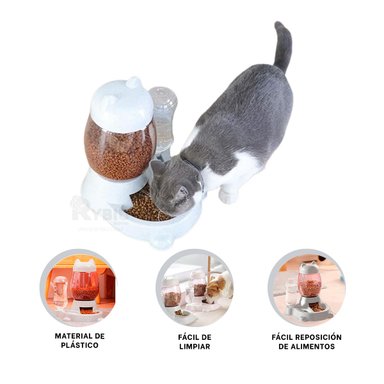 PLATO GATO MA31070 RYBIU ALIMENTADOR FUNCIONAL GRIS + AGENDITA