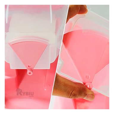 FUENTE PERRO Y GATO MA31110 RYBIU SUMINISTRO MASCOTAS ROSADA + BANDERITAS ADHESIVAS