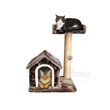 CASA PELUCHE GATOS RYBIU GATUNO GRIS + PAPEL REGALO - 3