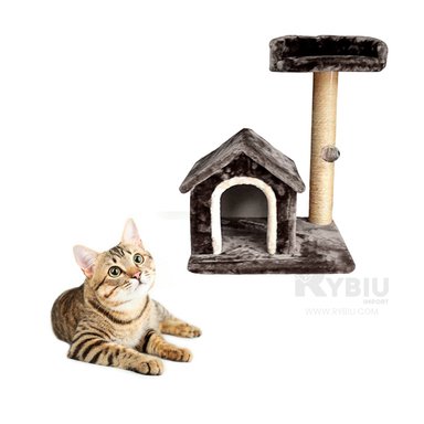 CASA PELUCHE GATOS RYBIU GATUNO GRIS + PAPEL REGALO - 4