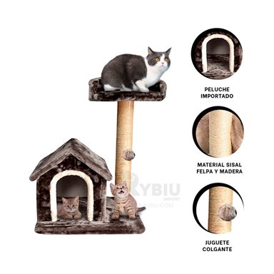 GYM GATOS RYBIU NIDO ALTO DIDACTICO EN GRIS + GIFT STICKERS