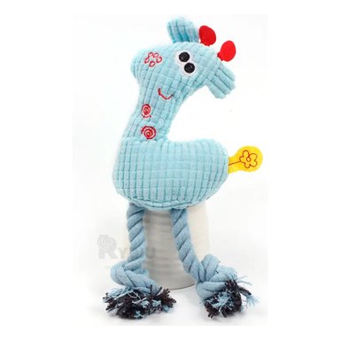 MUÑECO PERROS RYBIU TRAPO JIRAFA CELESTE + REGALO STICKERS