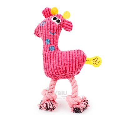 PELUCHE PERROS RYBIU ATRACTIVO EN FORMA GIRAFA ROSADO + REGALO STICKERS