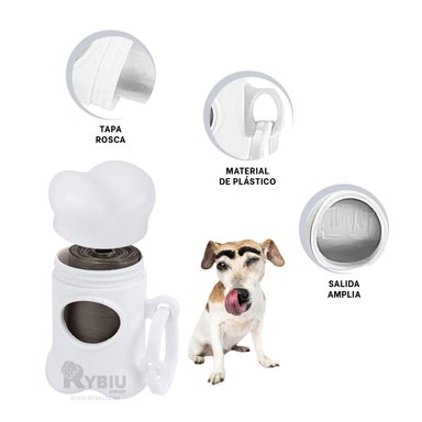ENVOLTORIO PERROS RYBIU MA31139 PRACTICO DESECHOS BLANCO + REGALO AGENDITA