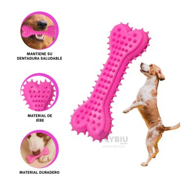 HUESO PERROS RYBIU CON PUAS JEBE ROSADO + POST-IT ADHESIVOS