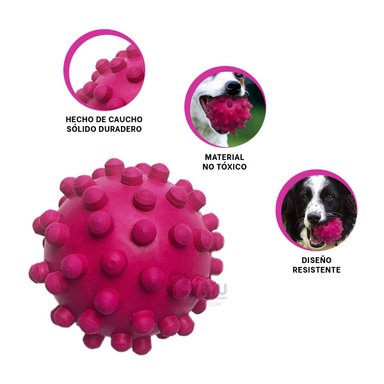 PELOTA PERROS RYBIU JUEGOS CAMPO ROSADO + REGALO STICKERS