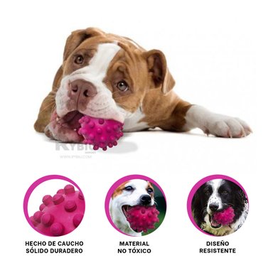 PELOTA MASCOTAS RYBIU PEQUEÑA ROSADO + GIFT STICKERS