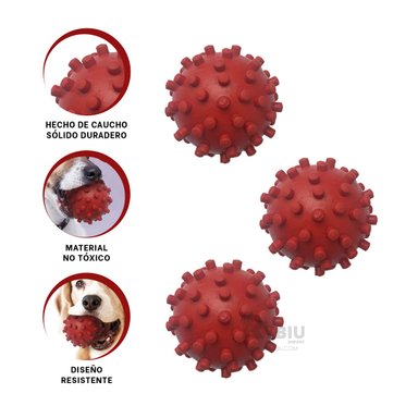 PELOTA PERROS RYBIU CHICA FACIL LIMPIAR EN ROJO + REGALO AGENDITA