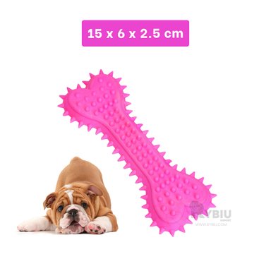 HUESO PERROS RYBIU MASTICAR EN ROSADO + REGALO LIGAS PEINAR