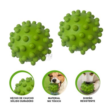 PELOTA MASCOTAS RYBIU PEQUEÑA VERDE + GIFT STICKERS