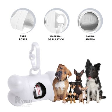 CONTENEDOR PERROS RYBIU MA31139 SANITARIO MASCOTA BLANCO + POST-IT ADHESIVOS