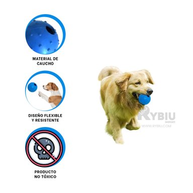 PELOTA PERROS RYBIU MORDER EN AZUL + GIFT STICKERS