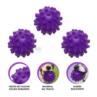 PELOTA PERROS RYBIU SUAVE AL TACTO DEL CANINO EN MORADO + GIFT STICKERS